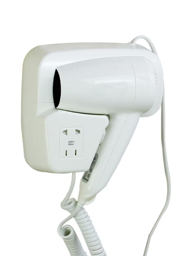 Wall Mounted Hair Dryer, Commercial Wall Mounted Hair Dryers Small Hair Dryer Wall Hung Hair Dryer for Hotel Bathroom Home and Travel