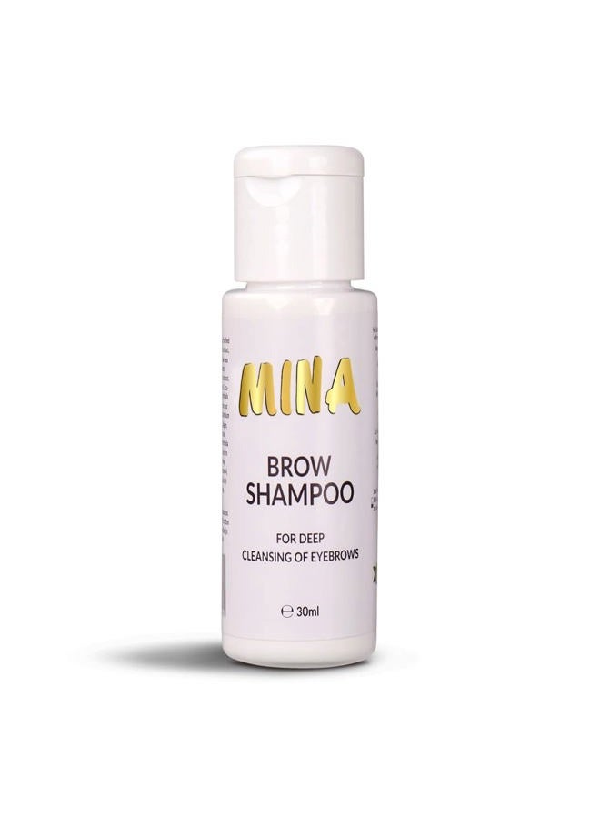 Mina Brow Shampoo, Deep Cleansing, Pre-tinting And Safe Cleaning Of Eyebrows| Paraben & Sulfate Free & Non-Irritating| Vegan And Cruelty-free 30ml, Eyebrow Cleaning Sampoo For Unisex