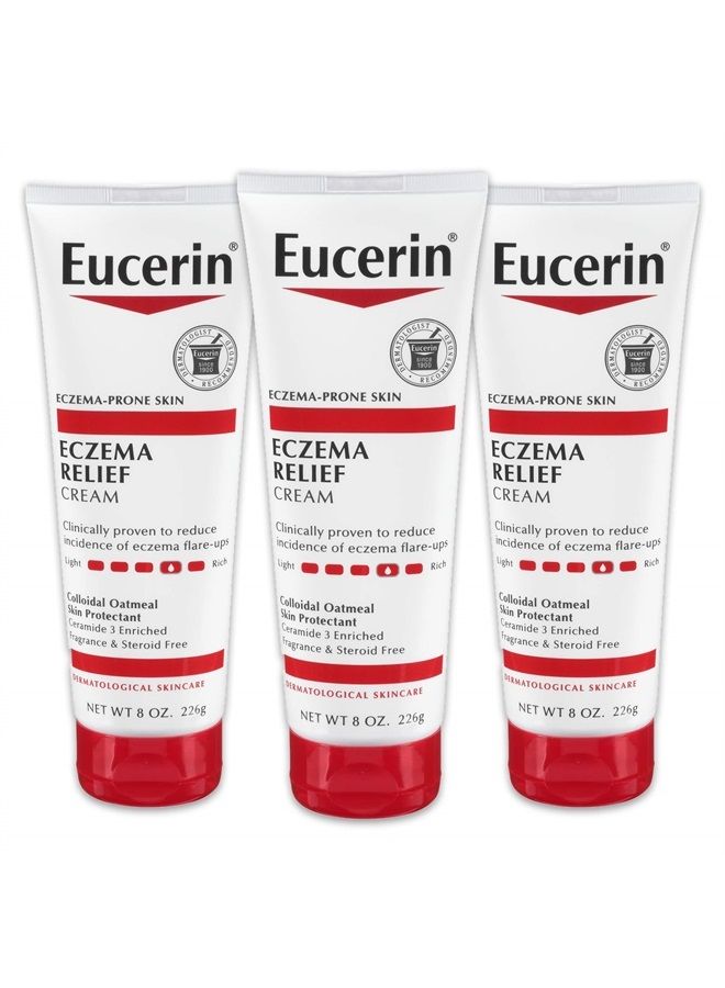 Eczema Relief Cream - Full Body Lotion for Eczema-Prone Skin - 8 Ounce (Pack of 3)