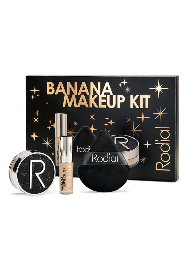Banana Make Up Edit | Banana-Infused Makeup Essentials Set | Brightening, Smoothing & Setting Products for a Flawless Finish | Gift Set