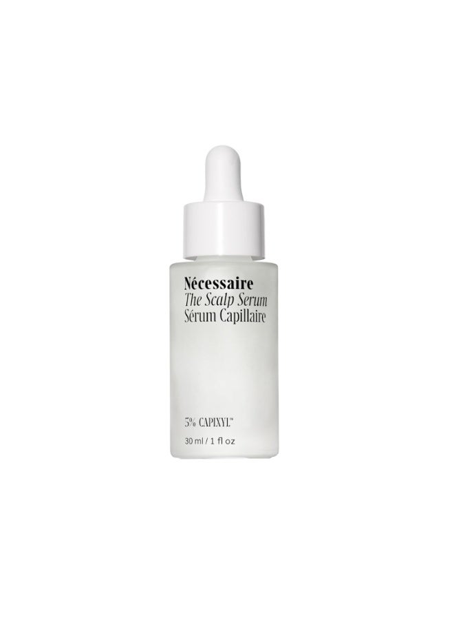 Nécessaire The Scalp Serum. 5% Capixyl™ + 1% Hyaluronic Acid For Fuller, Thicker, Healthier Hair. Fragrance-Free. Approved by the National Eczema Association. 1 fl oz