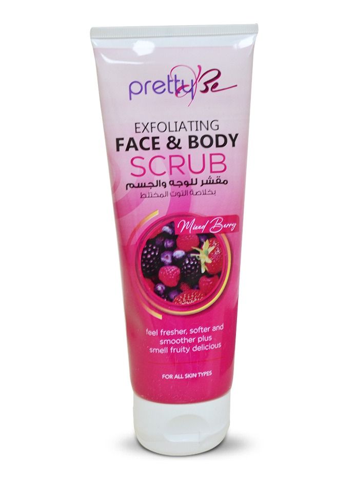 Exfoliating Face & Body Scrub with Mixed Berry for All SKin Types 240ml