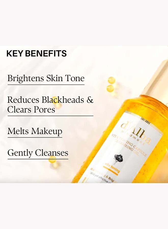 Vita Toning Capsule Cleansing Oil, Vegan Skincare, Easy One Step Cleaser for Sebum & Makeup Removal, Hydrating Cleanser, for Sensitive Skin 150ml - image 2