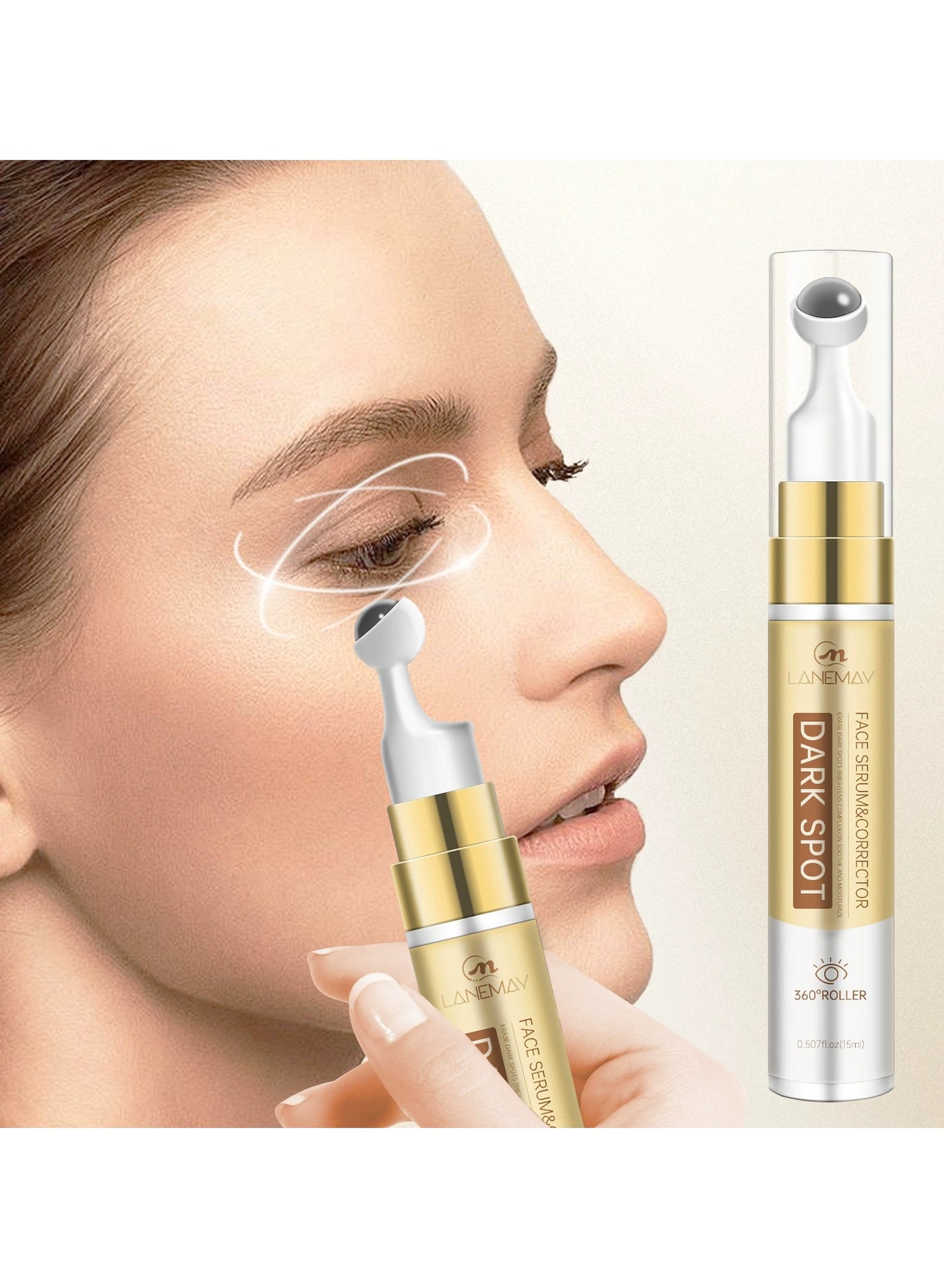 Collagen Eye Cream with Massager – Anti-Wrinkle Eye Lift Firming Fine Line Reduction, Hot Cold Vibration Eye Device