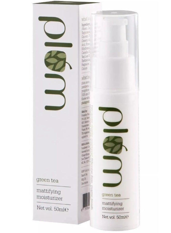 Green Tea Mattifying Moisturizer Face Cream for Oil Acne-Prone Combination Skin Fights Pimples Controls Excess Oil Mattifies Skin 50ml