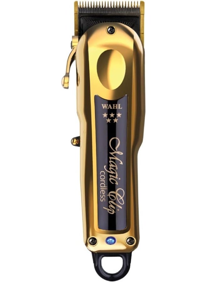 Wahl Professional 5 Star Magic Clip Gold | Cord-Cordless | 8 Premium Clipper Attachment Combs | DLC Staggertooth Blade | 3 Pin - GCC - image 7
