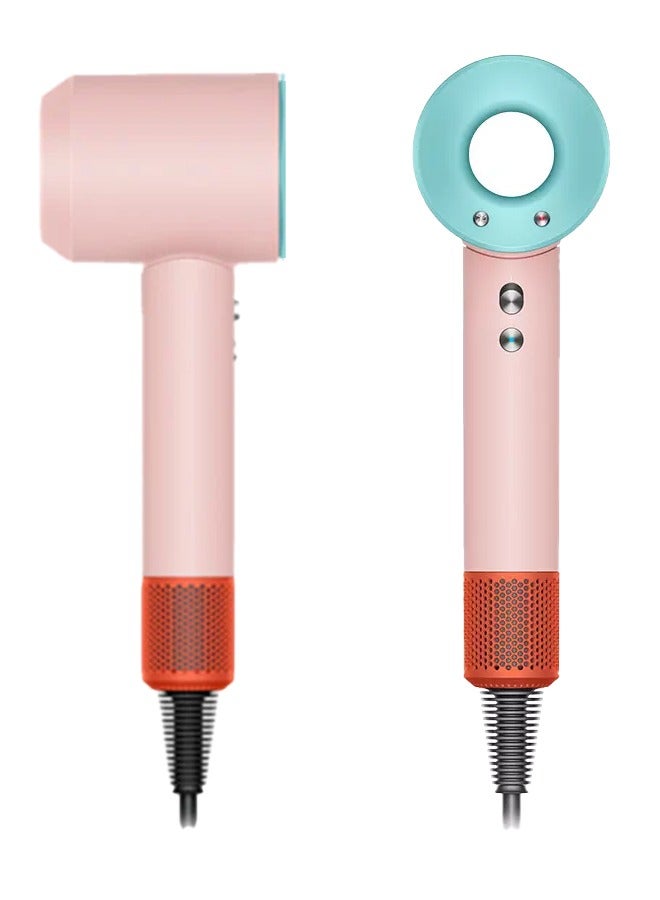 Powerful Hair Dryer 1600w Drying Performance With Brushless Motor for Fast Drying, Low Noise Blow Dryer For Travel Convenience 3 Heat And 2 Attachments With Fast Drying Time Lightweight And Portable Design