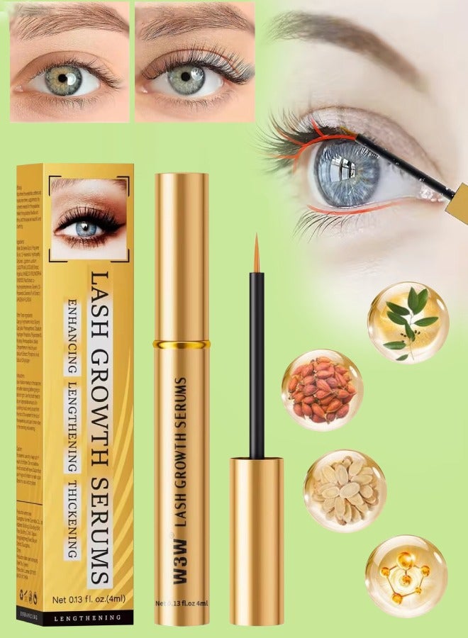 Eyelash Growth Serum for Longer Thicker Lashes and Brows Natural Plant Extracts Hypoallergenic Formula and Effective Stimulate Lash Growth Eyelash Enhancement Serum 4ml