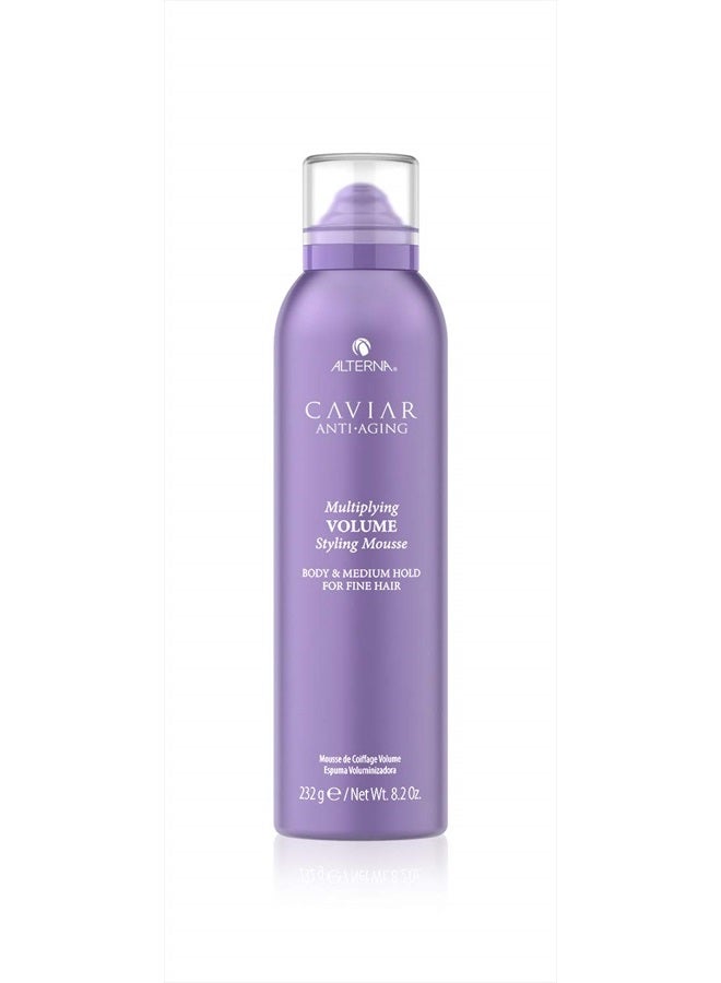 Alterna Caviar Anti-Aging Multiplying Volume Styling Mousse, 8.2 Ounce | For Fine, Thin Hair | Medium Hold | Sulfate Free , 8.2 Fl Oz (Pack of 1)