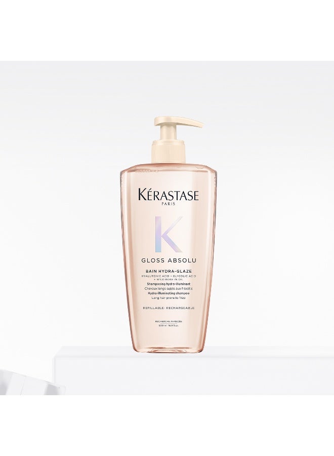 Gloss Absolu Refillable Shampoo with Glycolic Acid, Hyaluronic Acid and Wild Rose in Oil 500ml