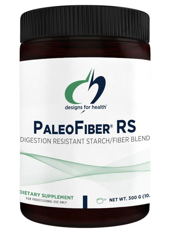 Designs for Health PaleoFiber RS - Fiber Supplement Powder with Resistant Starch - Organic Green Banana Flour + Organic Potato Starch Powder, Non-GMO + Unflavored (30 Servings / 300g)