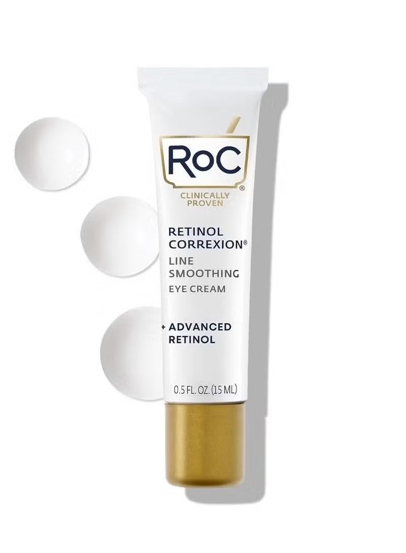 Retinol Correxion Under Eye Cream for Dark Circles & Puffiness, Daily Wrinkle Cream, Anti Aging Line Smoothing Skin Care Treatment for Women and Men, 0.5 oz (Packaging May Vary)