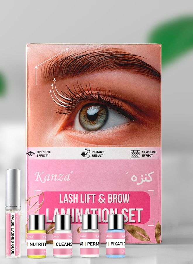 Eyebrow Lamination Kit & Lash Lift Kit At Home DIY Perm For Your Brows Instant Professional Lift For Fuller Eyebrows Professional Grade & Easy for Beginners Long Lasting Instant Fuller Eyebrow Kit
