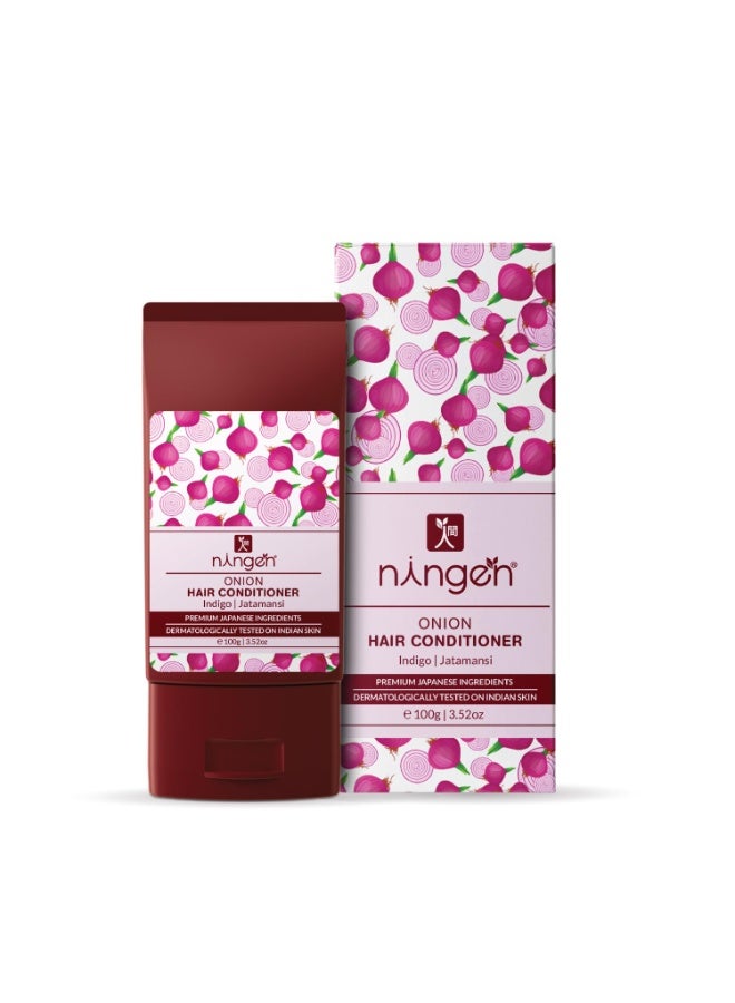 Onion Hair Conditioner I Enriched with Jojoba and Argan Oil I Dermatologically Tested, Paraben Free I For Silky, Strong and Shiny Hair I 100g