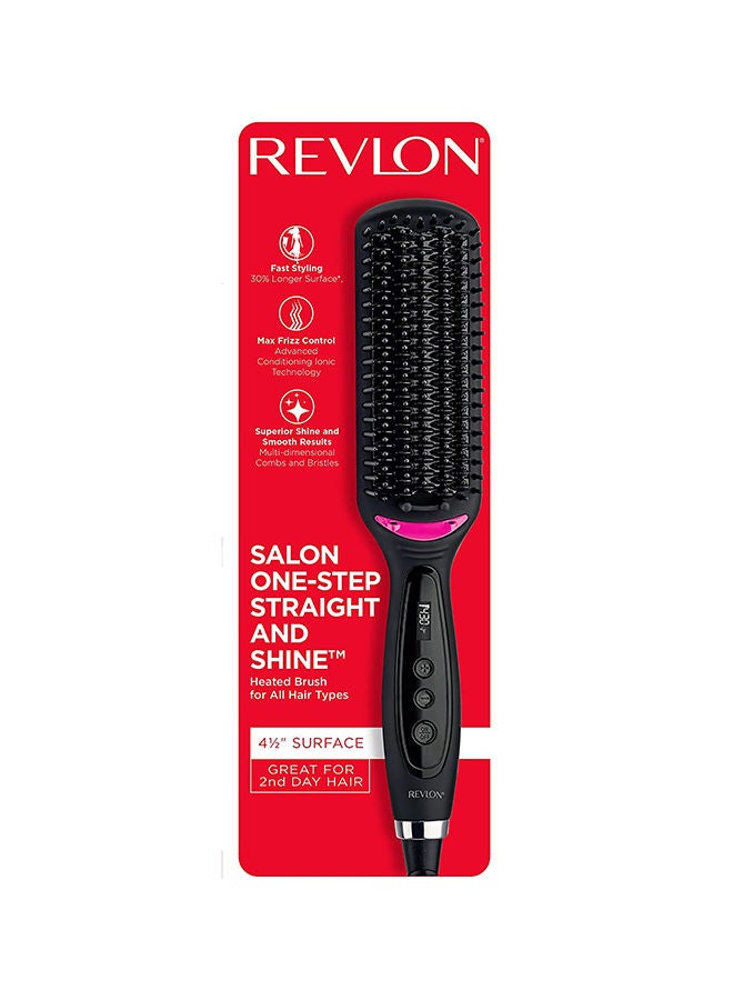 Revlon One Step Straight and Shine Heated Brush. Ionic technology, 10 digital LCD settings. 1 hour auto shut-off. Upto 220C. - image 2