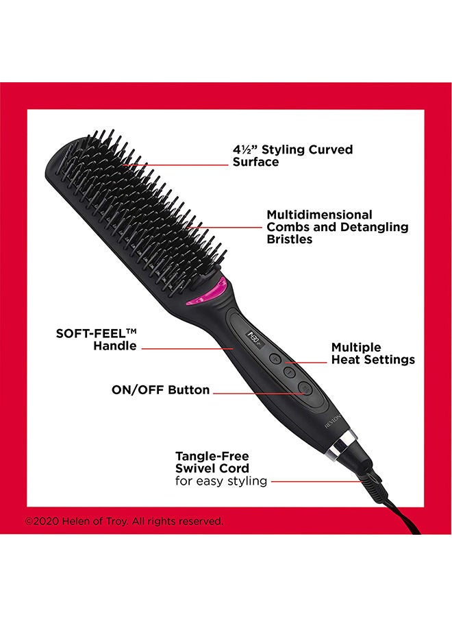 Revlon One Step Straight and Shine Heated Brush. Ionic technology, 10 digital LCD settings. 1 hour auto shut-off. Upto 220C. - image 6