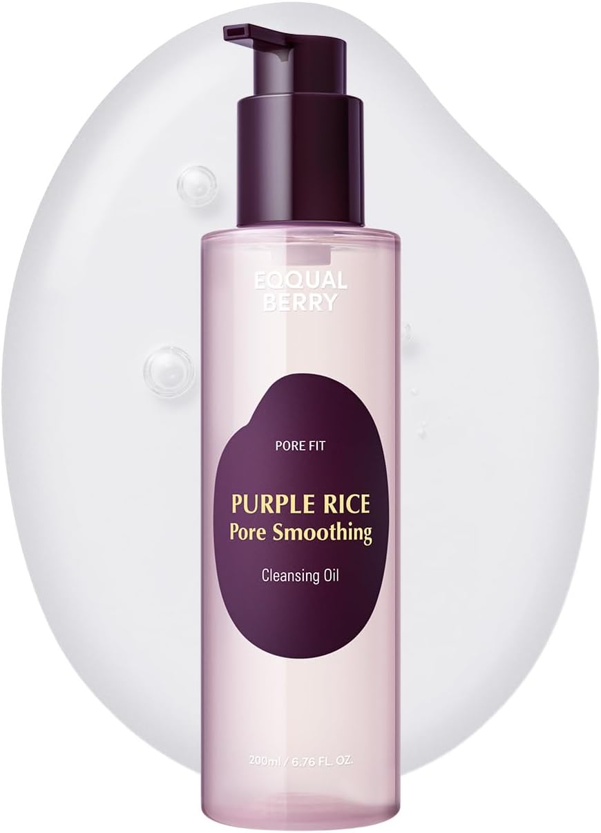 Purple Rice Pore Smoothing Cleansing Oil 200ml | Gentle Makeup Removing Face Cleanser | Deep Cleansing, Blackhead Care & Hydration