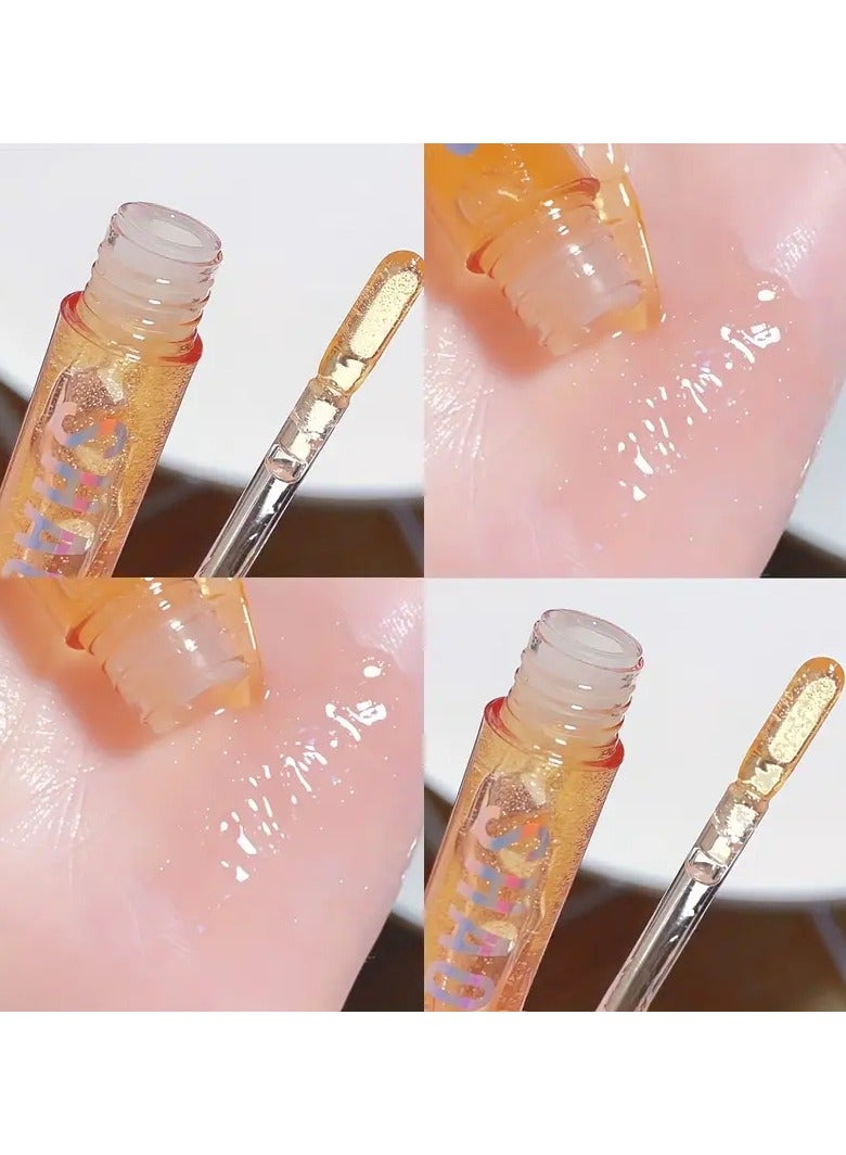 Lip Gloss, Water Glossy Texture, Glass-like Transparent Lip Oil, Moisturizing Lip Gloss, Layered Lipstick Lip Glaze COLOR 1