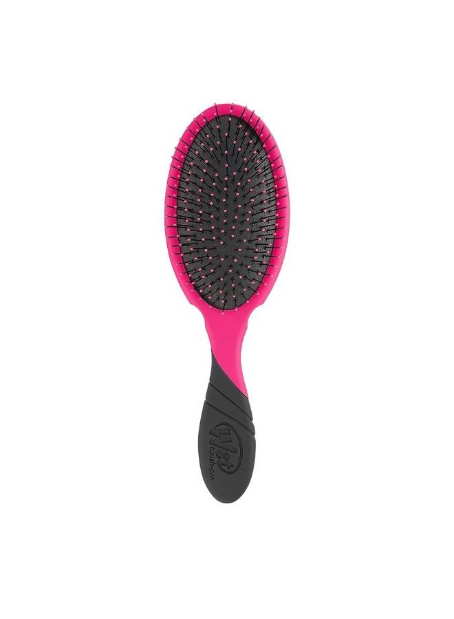 Hair Brush Pro Detangler Pink, Heat Resistant, Heatflex Bristles, Extension, Wig Friendly, Gentle Brushing, Minimize Pain, Breakage, Split Ends, Effortless Knot, Gentler Grooming