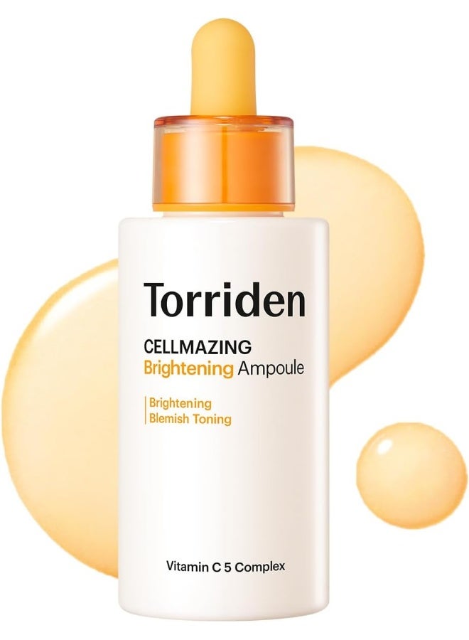 Cellmazing Brightening Ampoule Vitamin C 5 Complex Serum 30Ml – Hydrating, Tone Correcting, Radiance Boosting Korean Skincare, 1.01 Fl Oz