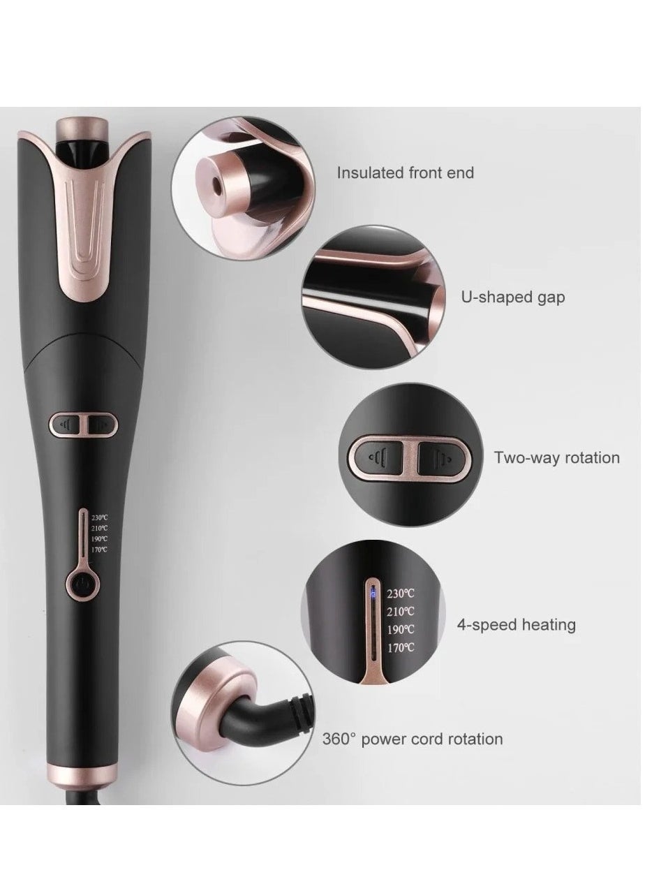 DENX DX1354 Automatic Ceramic Hair Curler - Effortless 360-Degree Rotation, Adjustable Speed Settings for Perfect Curls