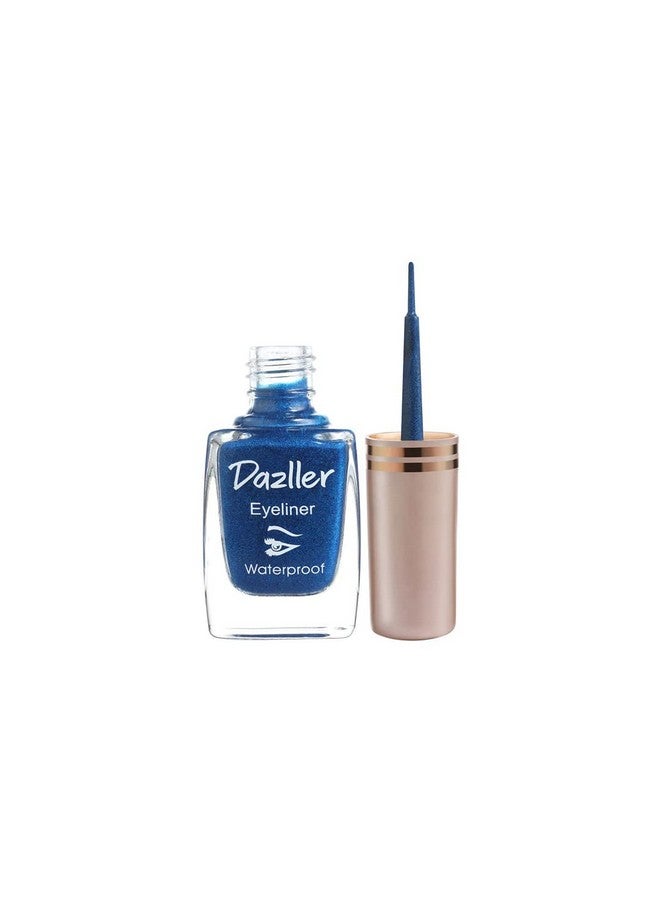 Dazller Liquid Eyeliner Waterproof, 9.5ml, Blue, Smudge-proof, Matte, One stroke application, Long-lasting, Deeply pigmented, Lightweight, Quick-drying, Precise Application
