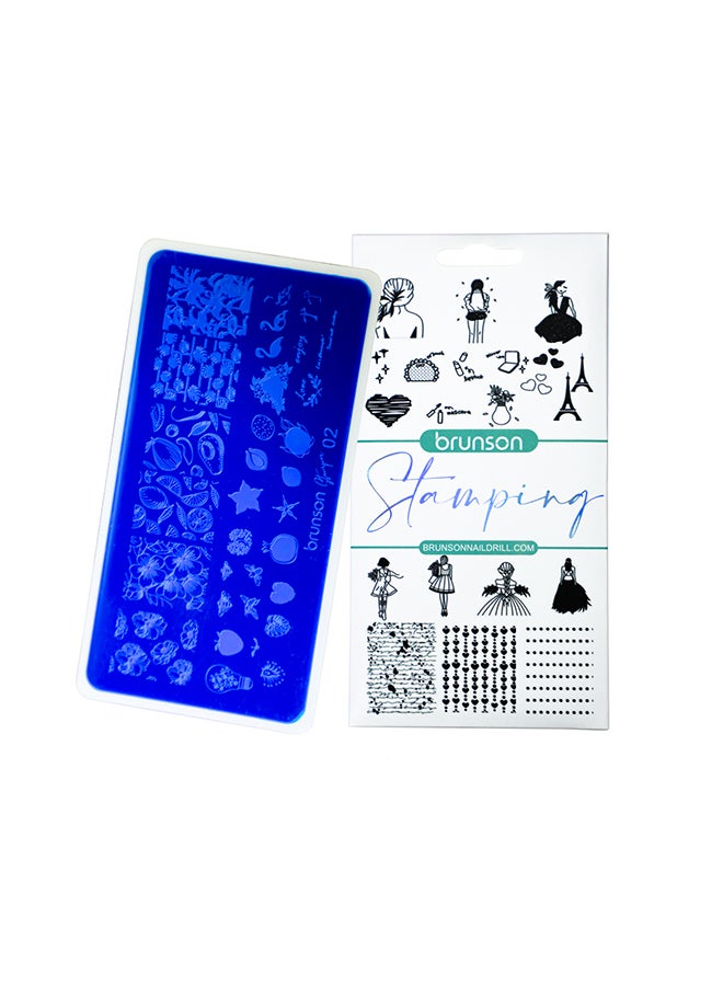 Nail Art Stamping Plate Tools Set Stamping Plates Stamper Scraper Professional Plates for Salon and Home Multi Template Nail Stamp Kit Stencil Plates DIY Decorating Manicure Tools
