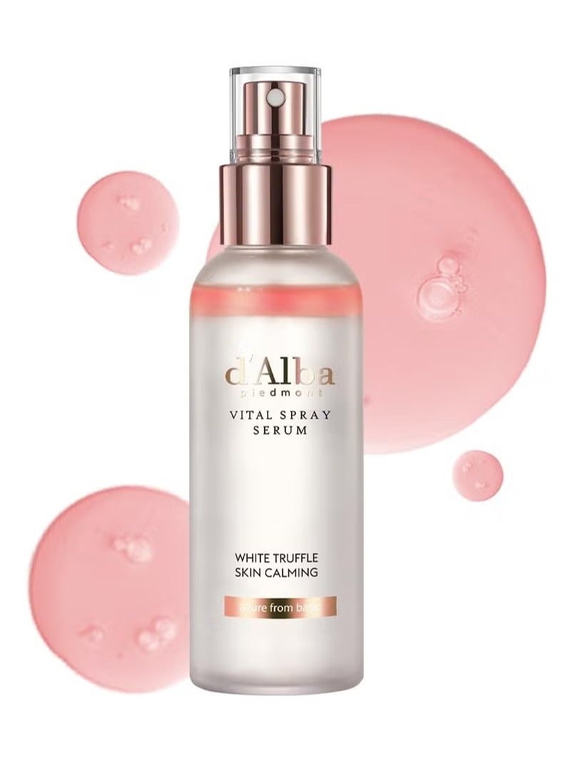 Italian White Truffle Vital Spray Serum, Vegan Skin Care, Calming and Hydrating Facial Mist for Red and Sensitive Skin, Glow Serum, Surfactant Free, All in One (3.38 fl oz.)