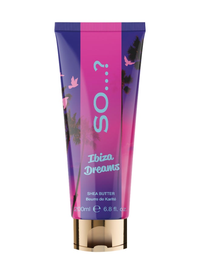Escapes Women's Ibiza Dream Hydrating Shea Butter Body Lotion | 200ml | Fruity & Floral Scent | Infused with Sweet Red Apple, Raspberry & Violet Fragrance | Deeply Nourishing | Cruelty-Free