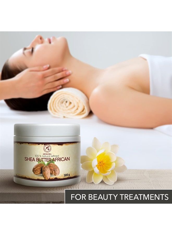 Refined Shea Butter 17.5 Oz (500g) - Ghana - 100% Natural & Pure Shea Butter for Body Care - Hair - Face - Body Butter - Butyrospermum Parkii -SHORT LIFE