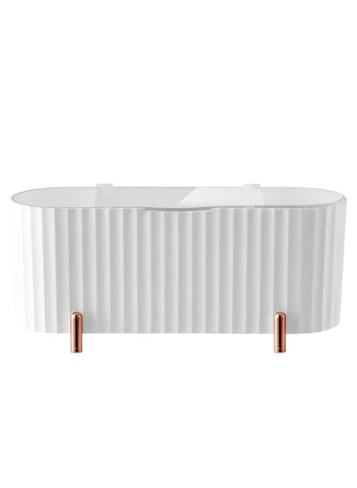 Dustproof Desktop Cosmetic Storage Box keep Your Makeup,Swabs , and Jewerly Organized and Protected