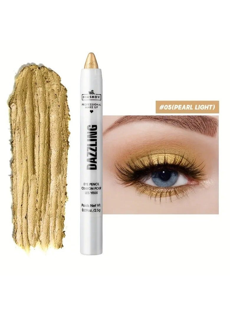 Vibrant Pearl Glitter Eyeshadow Pen - Liner & Shadow Combinations - Waterproof, Sweat-Proof, Smudge-Proof, Brightening Highlighter for Music Festivals, Under Crease, Eyelid Application #5