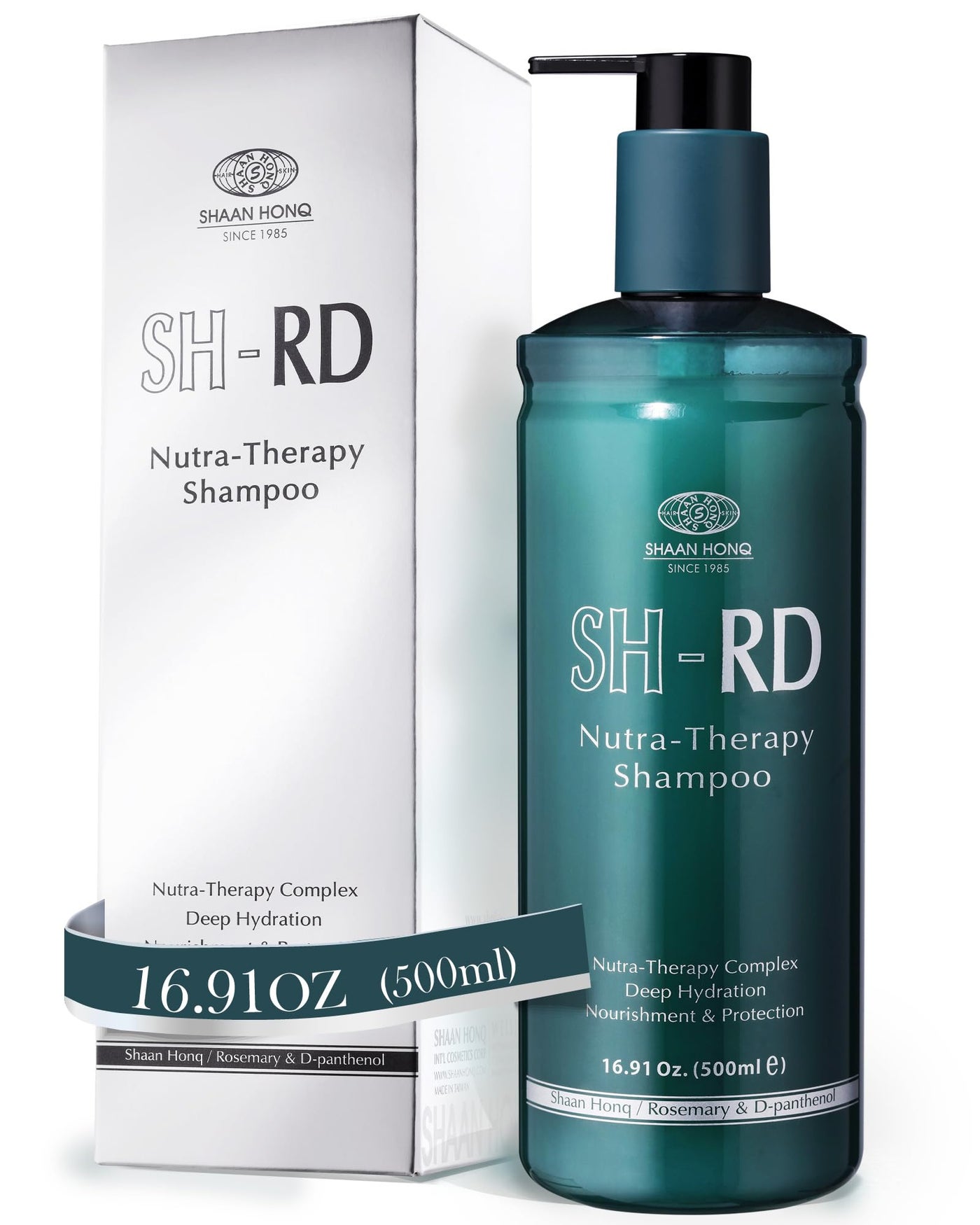SH-RD Nutra-Therapy Shampoo for Dry Damaged Hair | Protein Shampoo Reduces Split Ends | Moisturizes Frizzy Hair | Suitable for Color-Treated, Bleached Hair - 16.9oz/500ml