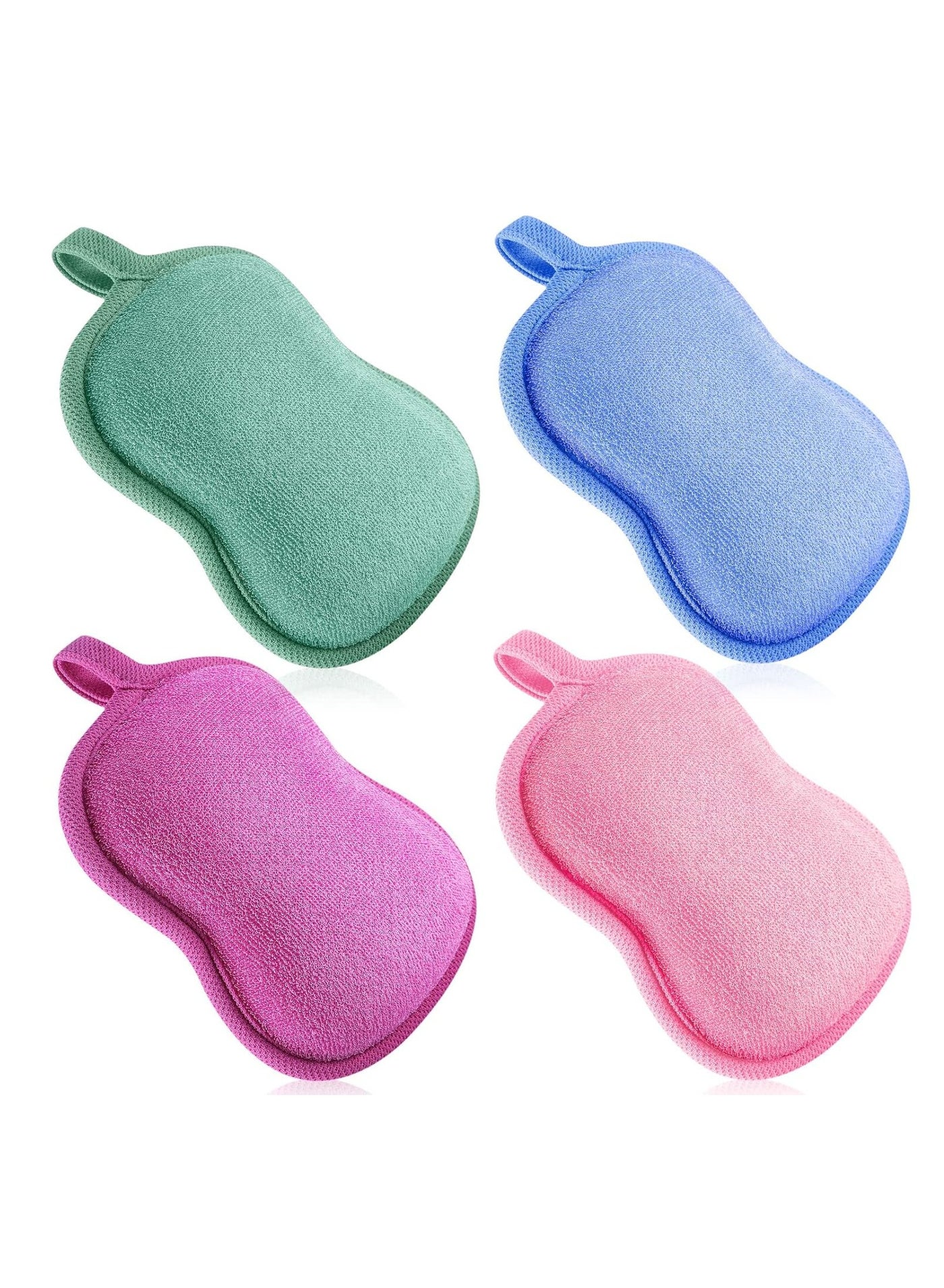 4 Pack Baby Bath Sponges, Soft & Absorbent, Multicolor Set for All Ages