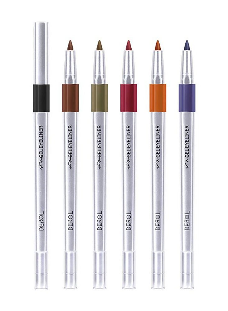 6 Piece Descartes colorful eyeliner pen