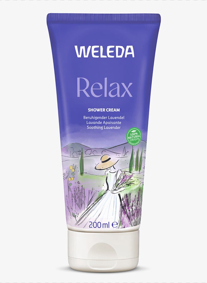 Aroma Relax Shower Gel (200 ml) – Calming Body Wash for Daily Cleansing, with Lavender, Bergamot & Vetiver Essential Oils
