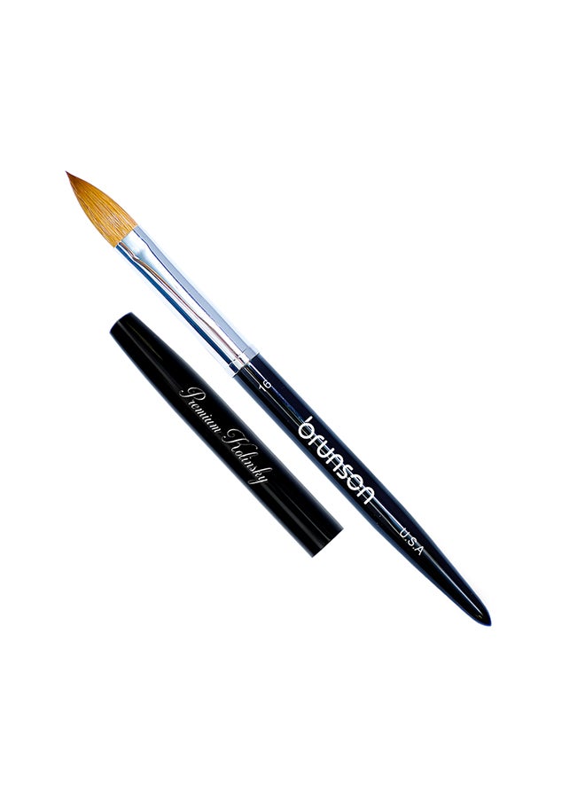 Acrylic Nail Brush 1pc Pure Sable Hair Professional Nail Art Painting Brush for Manicure Pedicure Kolinsky Brush for Acrylic Application Nail Extensions and 3D Nail Carving Size 16