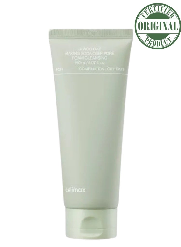 Celimax Jiwoogae Baking Soda Foam Cleansing | Deep Pore Purifying Cleanser for Excess Oil & Impurities