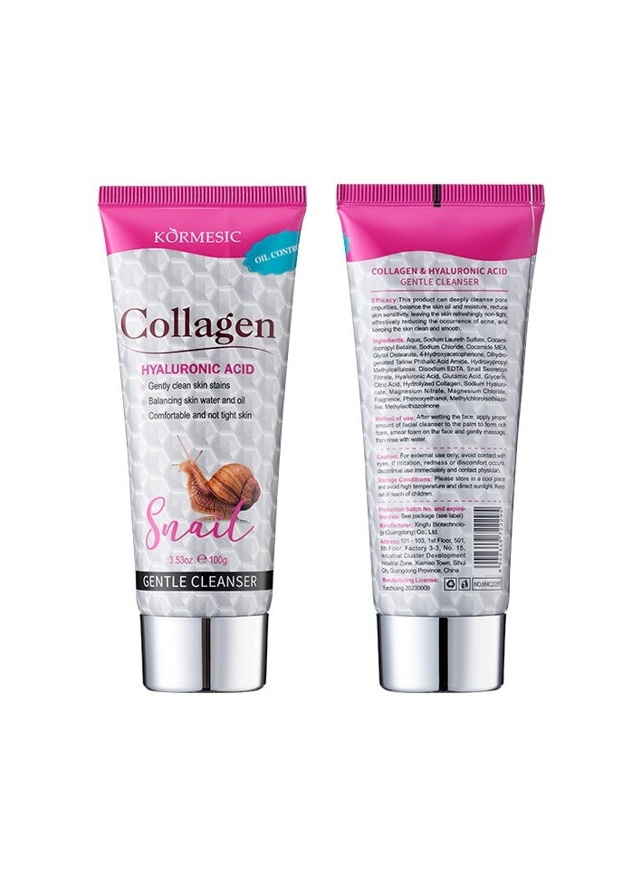 Kormesic Snail Collagen Hyaluronic Acid Gentle Cleanser 100g