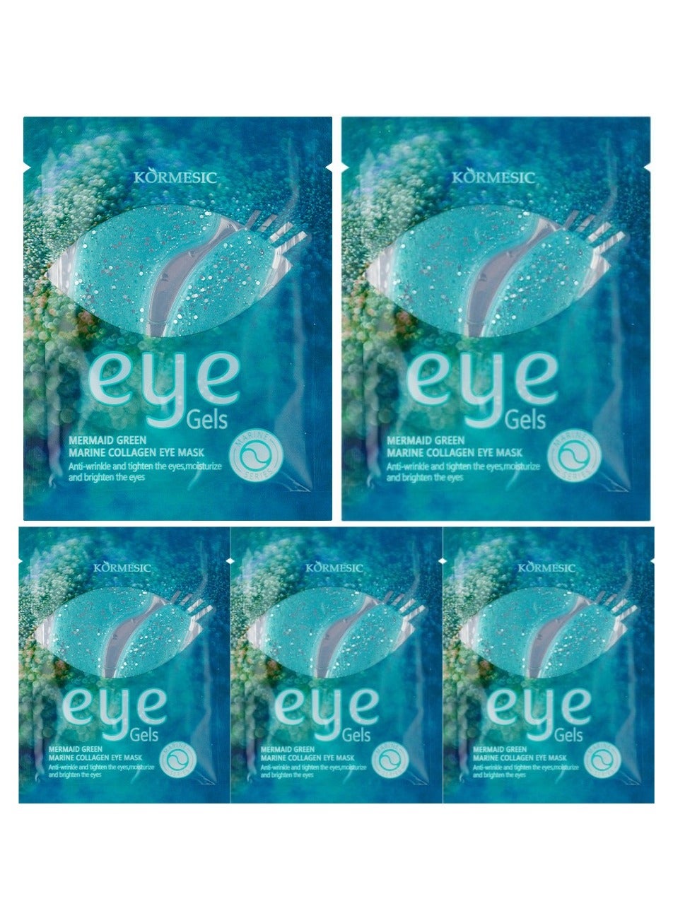 5-Pack Mermaid Green Marine Collagen Eye Mask 7.5g