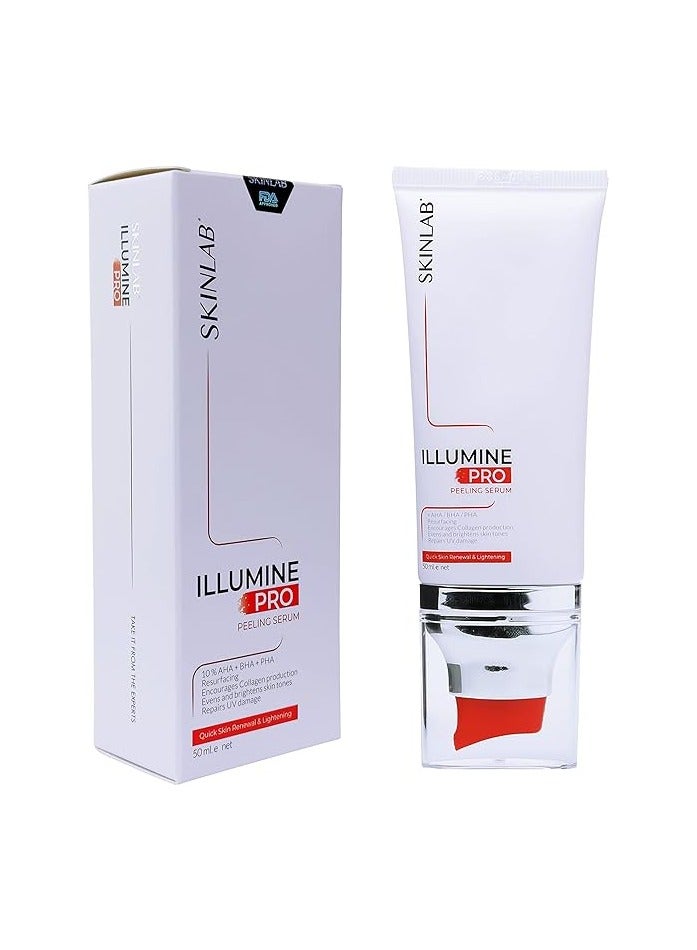 SKINLAB ILLUMINE PRO Peeling Serum, Quick Skin Renewal & Lightening, 10% AHA+BHA+PHA, 50ml