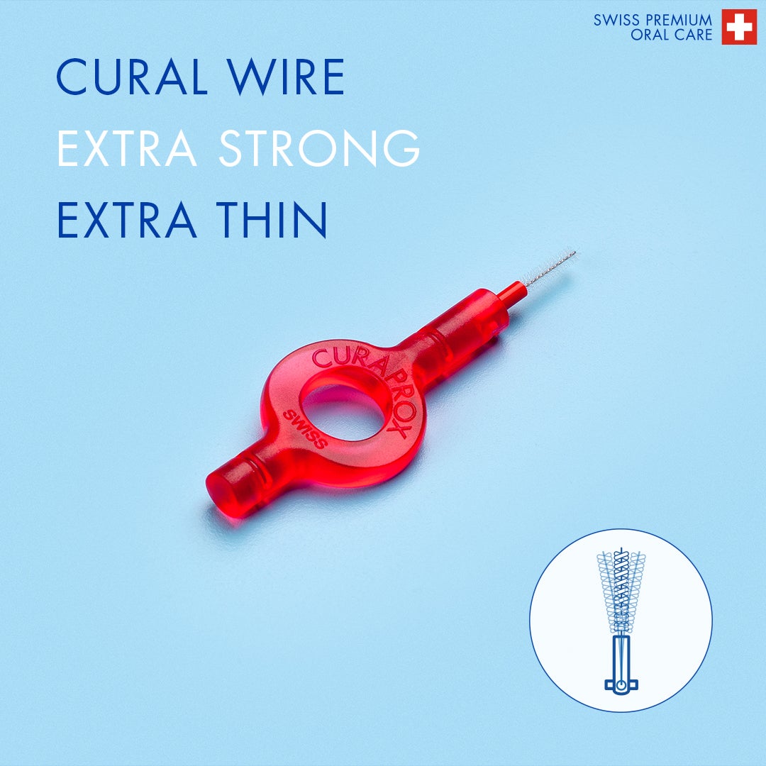 CPS Prime 07 Interdental Brush Set | 5 Ultra-Fine Brushes (0.7mm) with 2 Holders (UHS 409 & UHS 470) | Deep Plaque Removal, Red - image 5