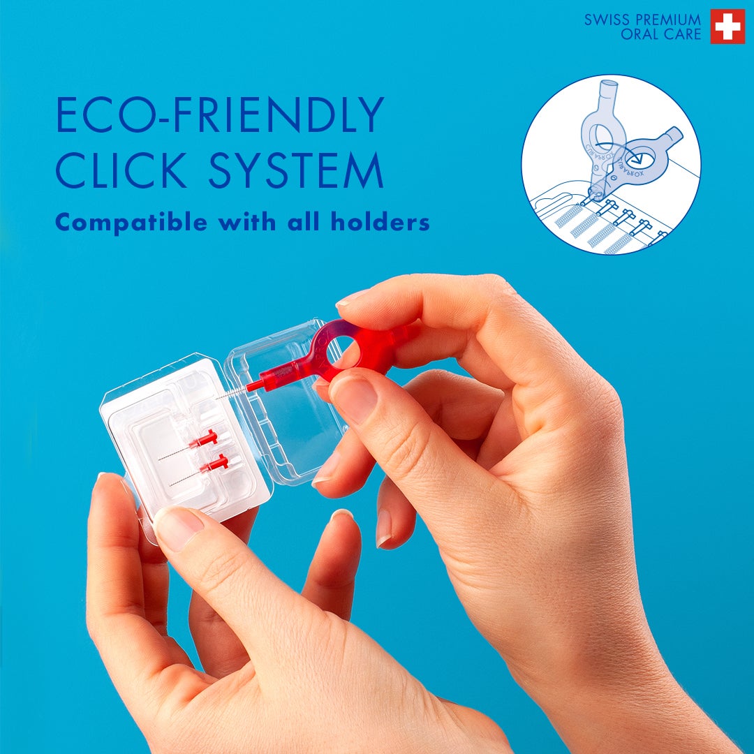 CPS Prime 07 Interdental Brush Set | 5 Ultra-Fine Brushes (0.7mm) with 2 Holders (UHS 409 & UHS 470) | Deep Plaque Removal, Red - image 7