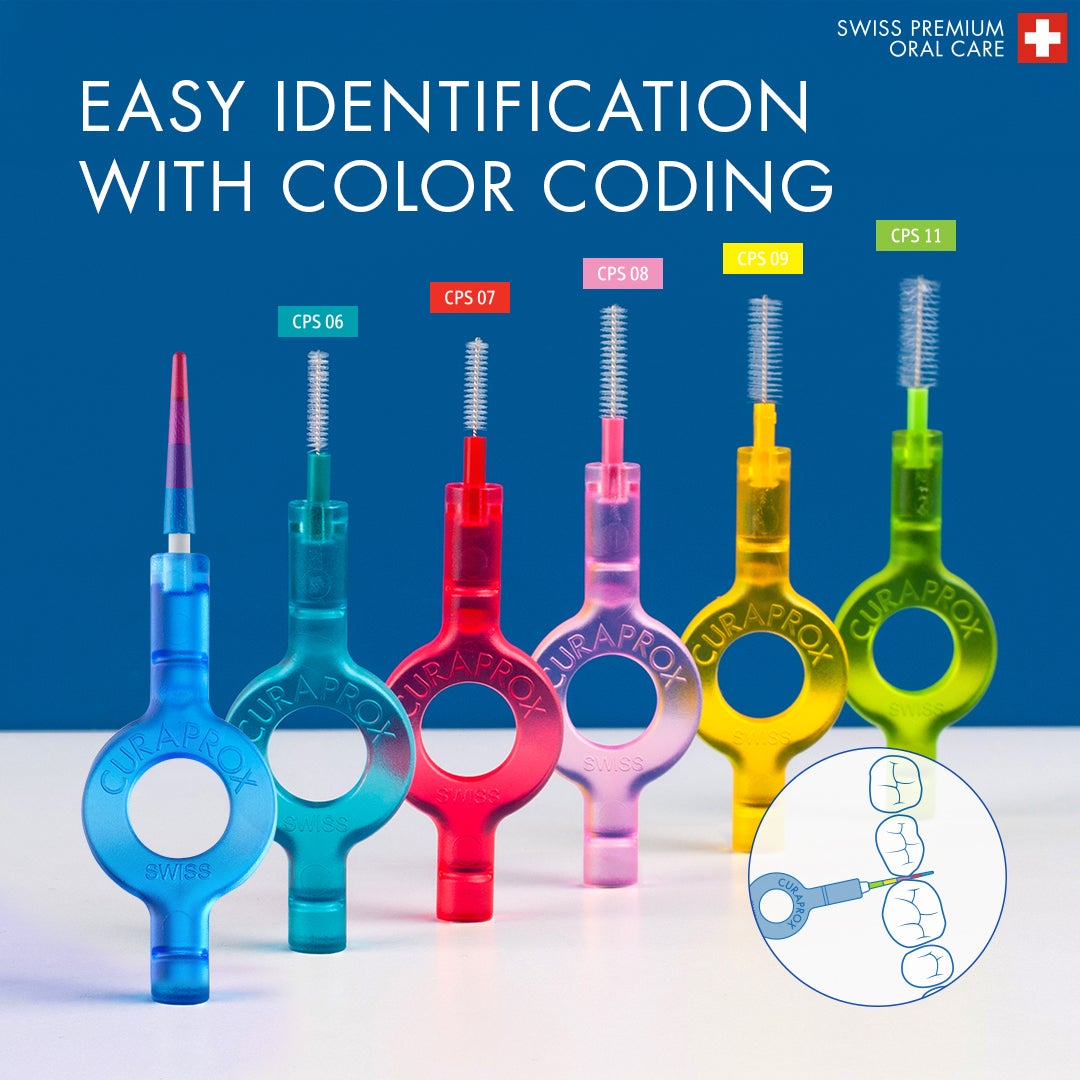 CPS Prime 07 Interdental Brush Set | 5 Ultra-Fine Brushes (0.7mm) with 2 Holders (UHS 409 & UHS 470) | Deep Plaque Removal, Red - image 8