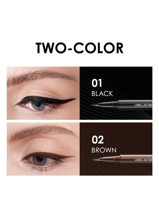 Liquid Eyeliner Waterproof Smudge Proof, 12H Long Lasting Eye Liner Pencil, Very Black, 1Count