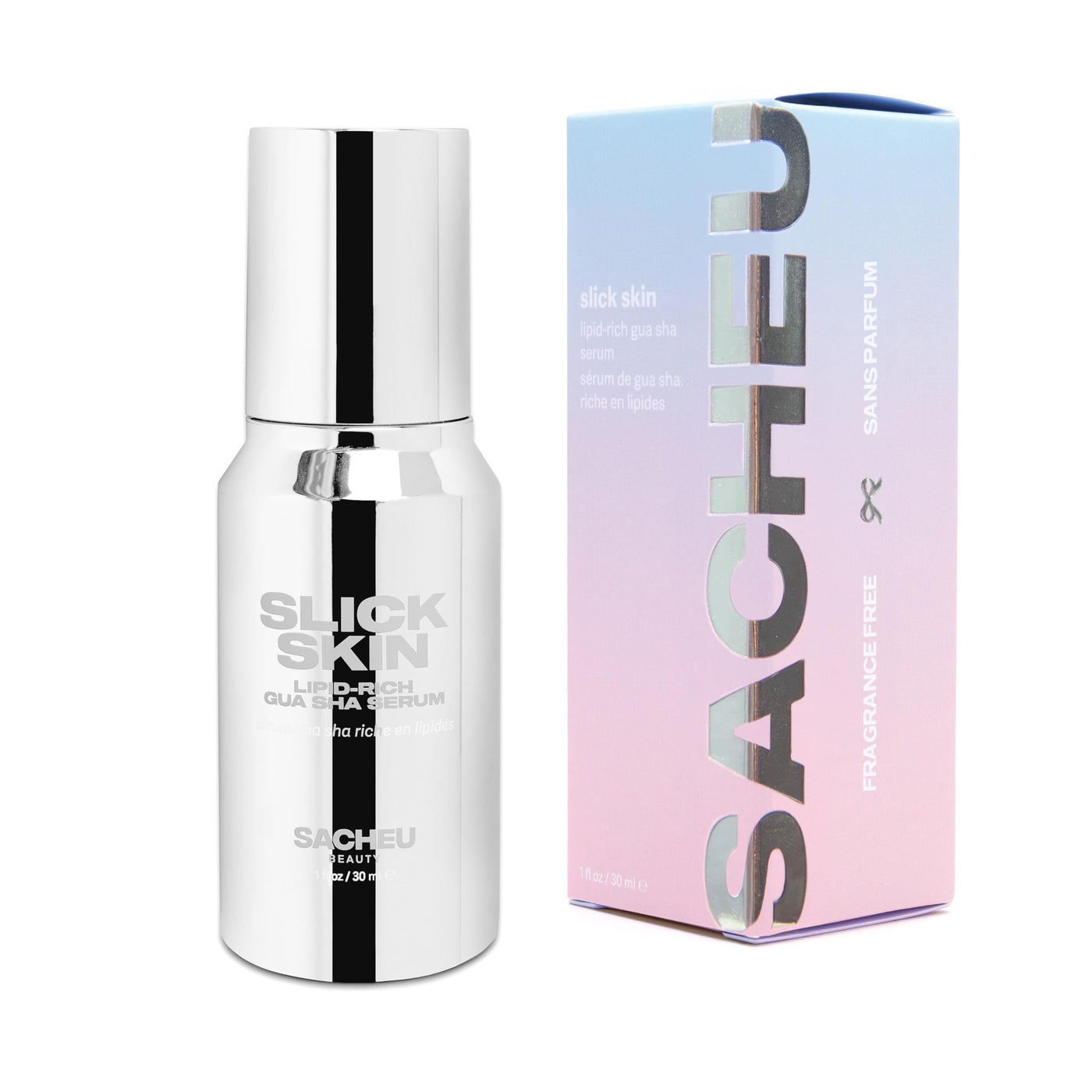 Sacheu Slick Skin Gua Sha Oil â€” Moisturizing and Anti Aging Squalane Oil for Face and Body Massage, Moisturizing and Hydrating Facial Serum with Essential Lipids â€” Vegan & Fragrance Free Face, 30 ml