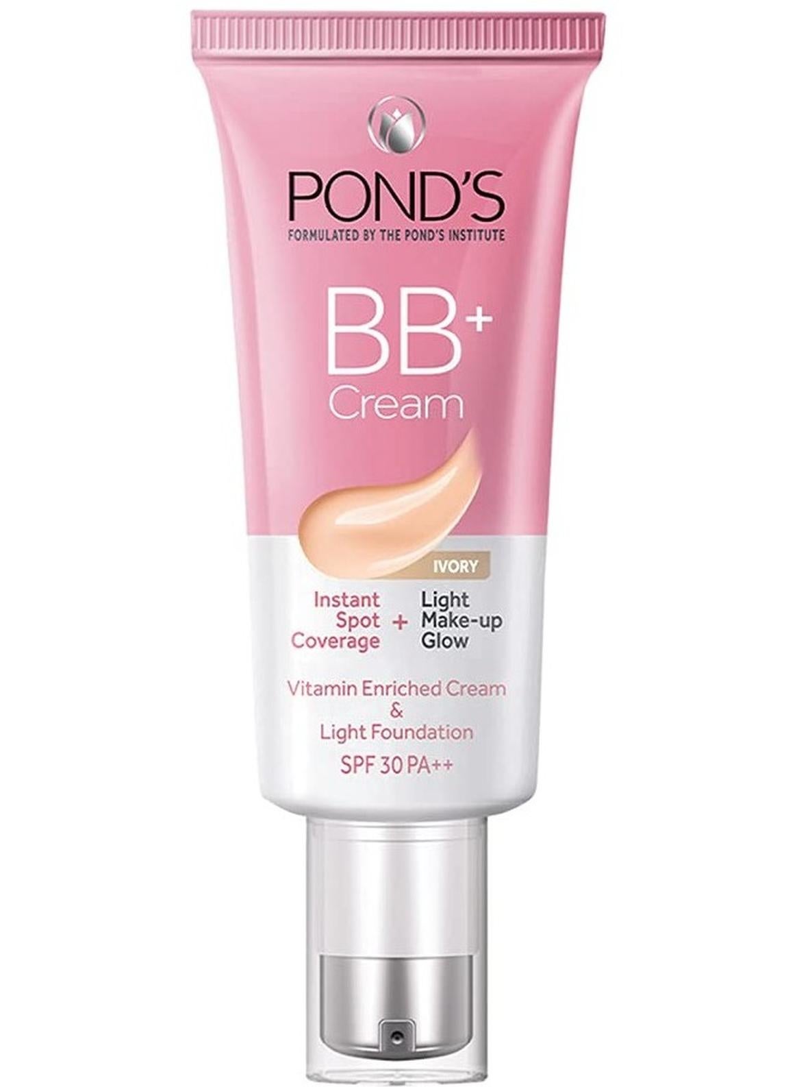 Spf 30 BB CREAM Ivory Instant Spot Coverage Light Make Up Glow Vitamin Enriched Cream And Lightweight Foundation 30gm
