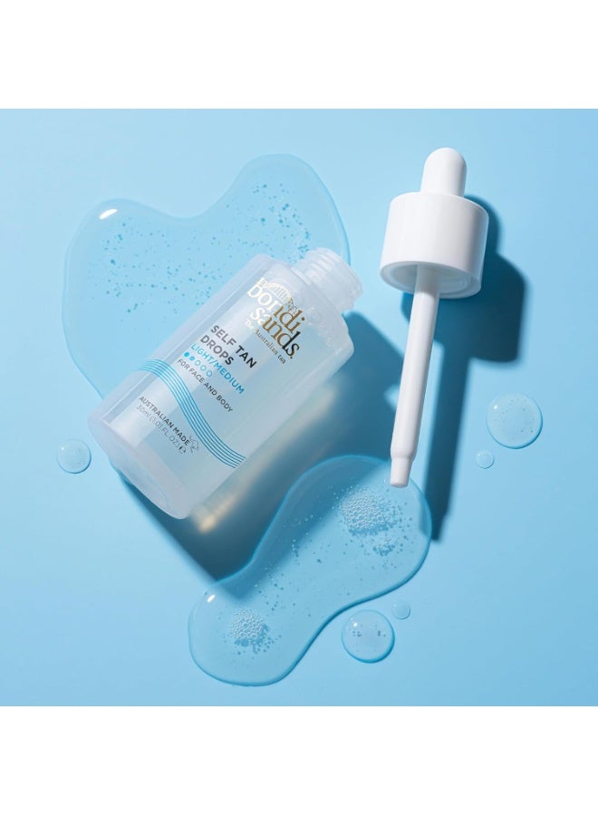 Face Drops Light Medium 30ml | Self Tanning Concentrate Face Drops for Natural Subtle Glow | Mix-In Sunless Tan Serum for Customisable Facial Colour | Hydrating Lightweight Vegan Self Tan Drops - image 2
