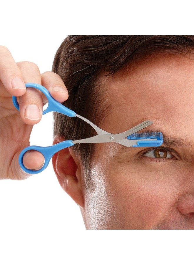 Eyebrow Scissors with Non Slip Finger Grips, Multi