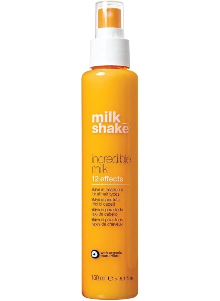 Incredible Milk Leave-In Repair Treatment for All Hair Types - Prevents Split Ends, Controls Frizz, Adds Volume & Shine, Easy Straightening (Organic Muru Muru Butter, 150 ml)